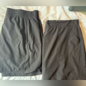 RBX Black Elastic Waist Skorts - Set of 2